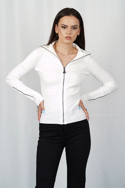 Patrizia Pepe TOP CURPT CU FERMOAR - PATRIZIA PEPE - ALB, M