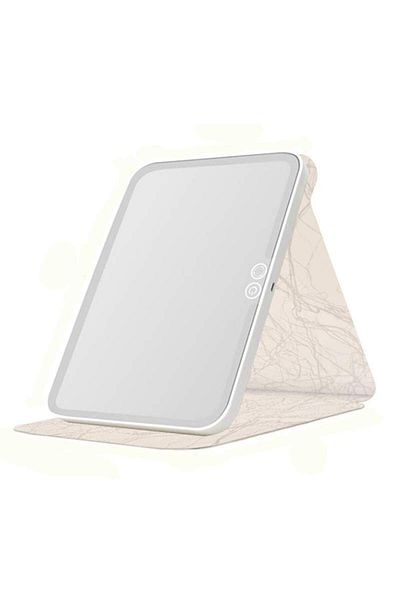 SIKS Cosmetic Mirror For Makeup With Led Light, 3 Types Of Light, 23 X 16.5 Cm, White
