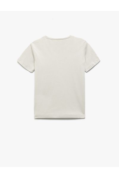 Koton Cotton Crew Neck Short Sleeve Game Printed T-Shirt