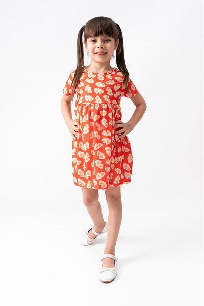Burliva Summer Short Sleeve Girl's Printed Dress
