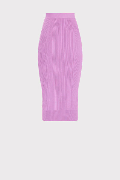 Herve Leger VARIEGATED RIB PENCIL SKIRT - HERVE LEGER - PINK, S