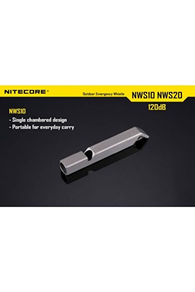 Nitecore Fluier de supraviețuire Nitecore NWS10, fabricat din titan