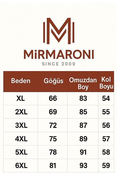 MİRMARONİ Men's Oversize Large Size Linen Look Shirt