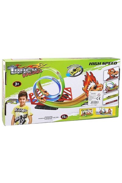 JOYFUL CHİLD 360 Degree Rotating Track Racing Set 15 Pieces