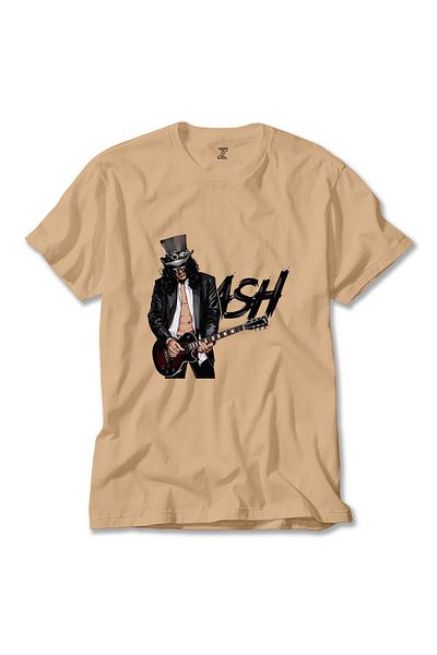 Z zepplin Κρεμ μπλουζάκι με λογότυπο Slash Silhouette