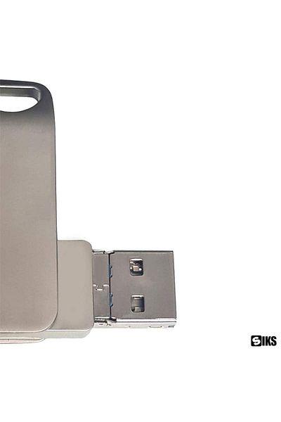 SIKS Metal Memory Stick 4 In 1, 256 Gb, With Usb 3.0, Type-c, Usb C And Lightning, 360⁰ Rotating