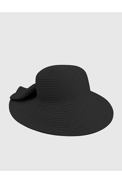 İLVİ Uchiko Straw Black Women's Hat