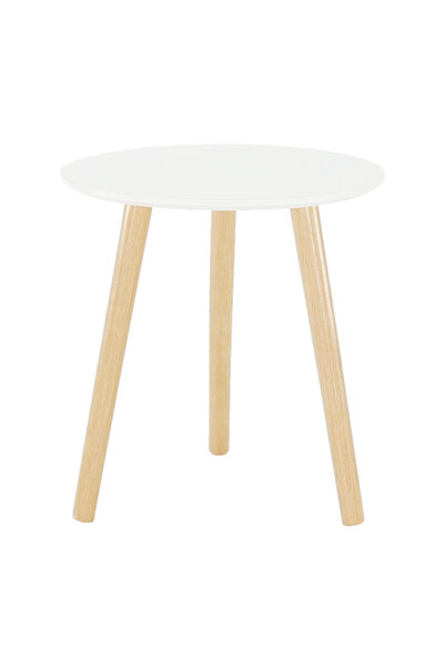 Decorer Masuta din pal alb natur PAMINO 40x40x42 cm