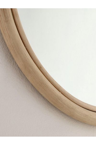 Bizzotto Mozambico natural artificial rattan wall mirror 40 cm