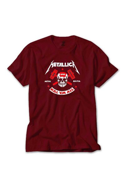 Z zepplin Κόκκινο μπλουζάκι Metallica Kill'em All