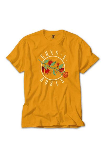 Z zepplin Guns N Roses Logo 2 Yellow T-Shirt
