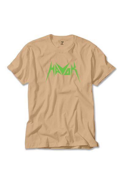 Z zepplin Κρεμ μπλουζάκι με λογότυπο Havok Green