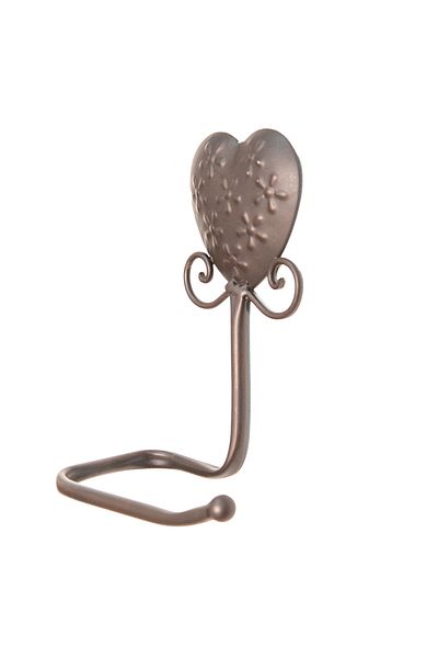 Clayre & Eef Wall-mounted toilet paper holder iron brown 19x11x23 cm