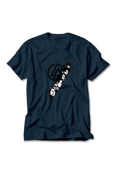 Z zepplin Μπλουζάκι με λογότυπο Linkin Park Silhouette Navy Blue
