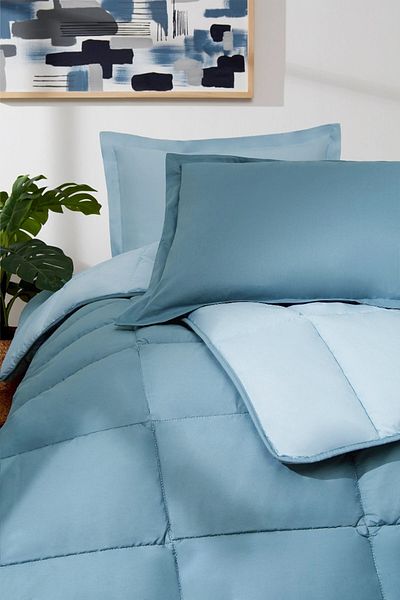 Özdilek Özdilek 100% Cotton (Sheet with Elastic) Single Bed Set-Colourist Maldiv Aqua