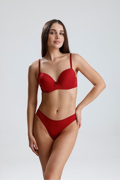 Kompedan Σετ σουτιέν Jacquard Satin Look Supported |   Μπορντό 230