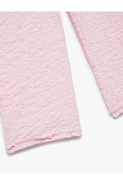 Koton Pamuklu Yumuşak Dokulu Fırfırlı Geniş Paça Pantolon