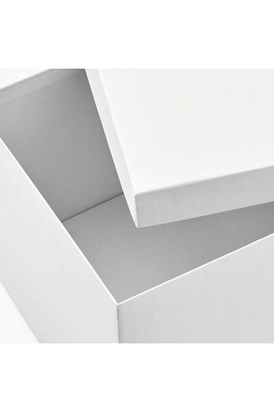 IKEA Storage box with lid, white, 18x25x15 cm