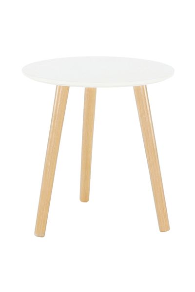 Decorer Masuta din pal alb natur PAMINO 40x40x42 cm