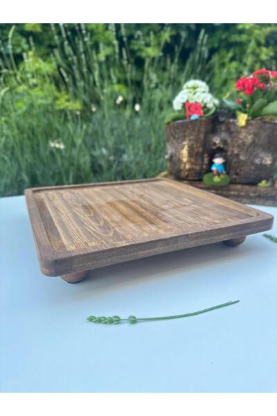 SAMMWOOD DOĞAL AHŞAP SUNUMLUK STANDI , AHŞAP KEK STANDI , AHŞAP MEYVE TABAĞI , AYAKLI DOĞAL AHŞAP