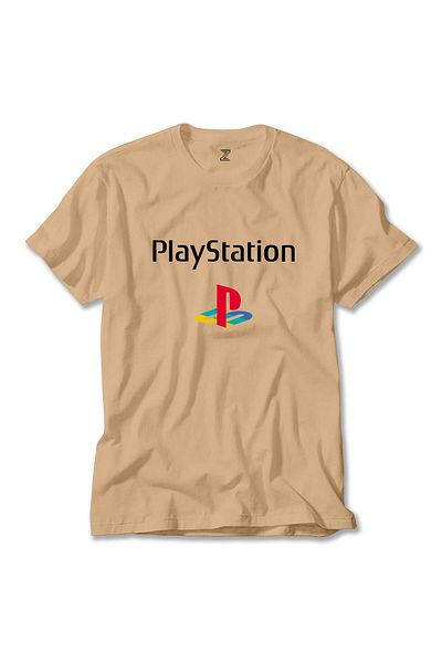 Z zepplin Κρεμ μπλουζάκι με λογότυπο Playstation