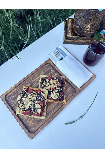 SAMMWOOD Decorative Multi-Purpose Serving Plate, Breakfast Plate, Fruit Plate, Presentation Plate, Cookie Plate