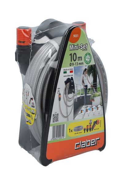 CLABER Adjustable Hose Reel Mini-Set with 4-Jet Spray Machine
