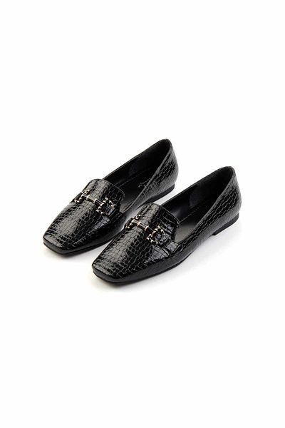 Bambi Shiny Black Women's Ballerina Ballerina K01327058311