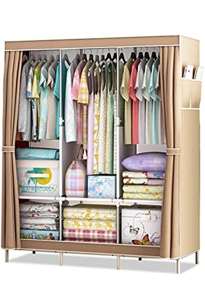 Arabest Portable Closet, for Hanging Clothes, Multiple Shelves and 3 booms,18...