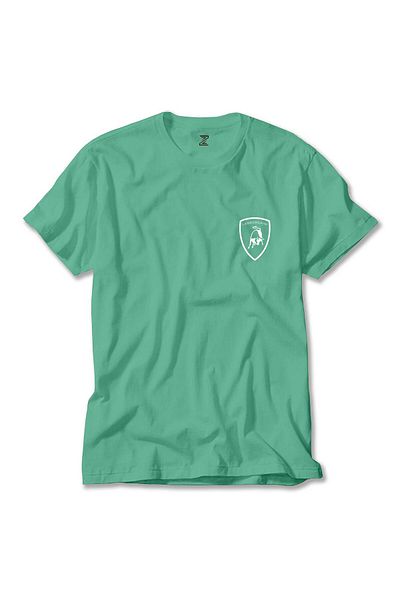 Z zepplin Λάμπροργκνί λογότυπο Λευκό Πράσινο T-Shirt