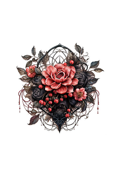 INOVATIX Σετ 8 τεμαχίων, αυτοκόλλητο γοτθικής σύνθεσης λουλουδιών Suzy, INOVA...