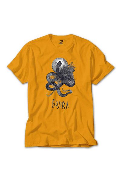Z zepplin Κίτρινο μπλουζάκι Gojira Snake and Moon