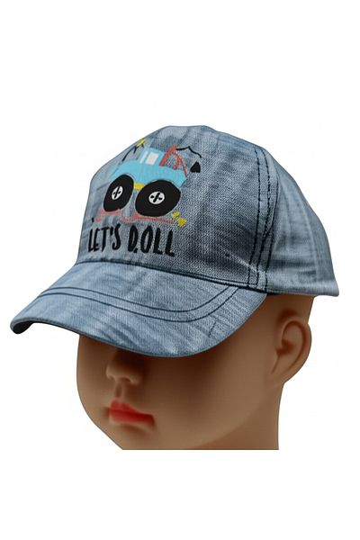 Kitti Baby Boy Hat Cute Cartoon Pattern Cotton Adjustable Sun Hat 46-48cm
