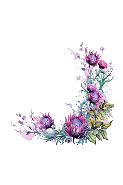 INOVATIX Set de 8 piese, autocolant Aranjament floral cu flori de Maraschino,...