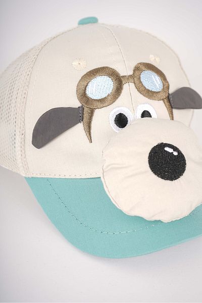 MİNİKO KİDS Kitty Baby Boy 1-3 Years Dog Model Hat