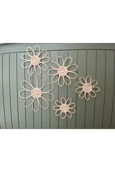 sh staphome Bohem Rattan bambu hasır duvar süsü / duvar sepeti / duvar tabağı / İskandinav süsü 5 parça