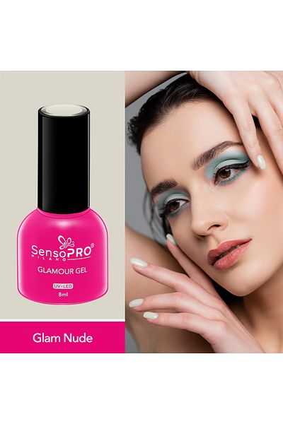 SensoPRO Milano Ojă semipermanentă Glamour Gel 8ml, Glam Nude #27