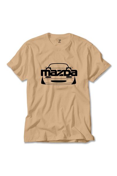 Z zepplin Mazda RX 7 Text Car Cream T-Shirt