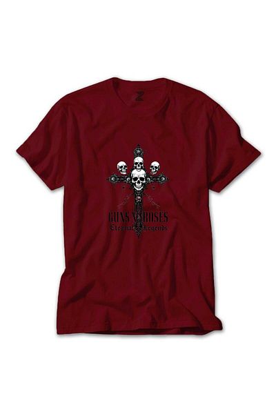 Z zepplin تي شيرت Guns N Roses Eternal Legends باللون الأحمر