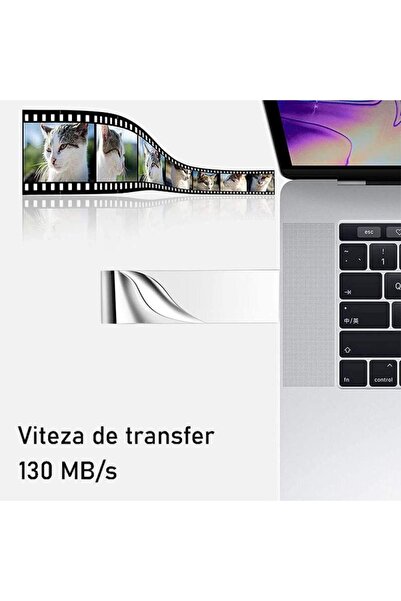 SIKS Stick USB, Oțel inoxidabil, Memorie 16GB, USB 3.1, Argintiu