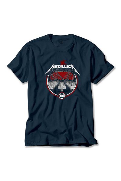 Z zepplin Μπλουζάκι Metallica Master of Puppets Albums Navy Blue