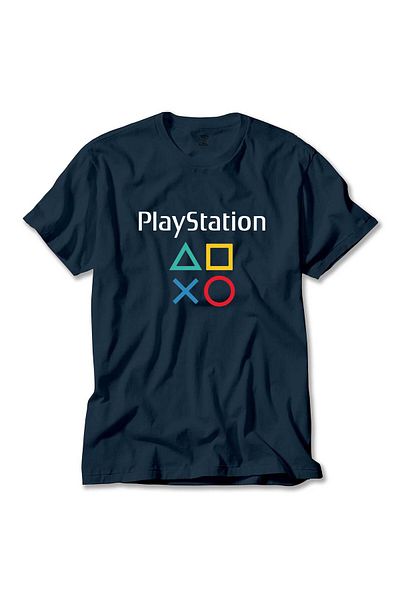 Z zepplin Μπλουζάκι Playstation Gamepad Navy Blue