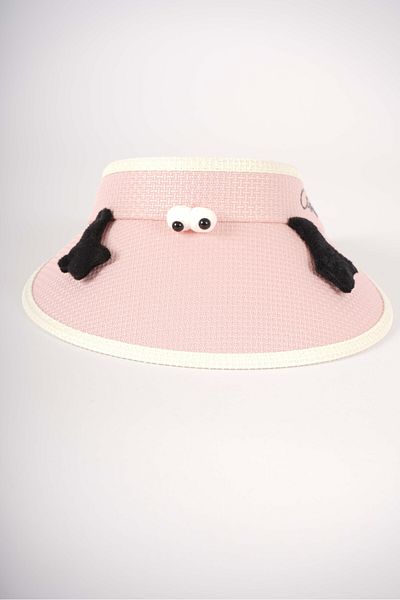 MİNİKO KİDS Kitty Girl's Adjustable Straw Visor Hat