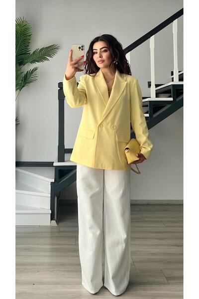 Oslove Yellow Blazer Jacket
