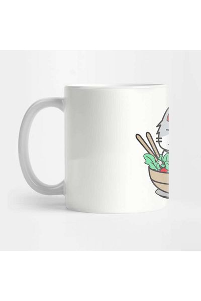 Pixxa Salad Loving Cat Mug
