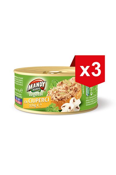 MANDY pepper Vegetable pate with mushrooms 120 g x3PCS
