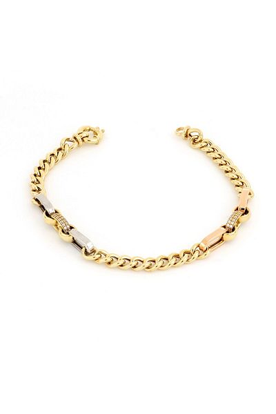 MOHI Fine Jewellery 14k yellow, white and rose gold bracelet