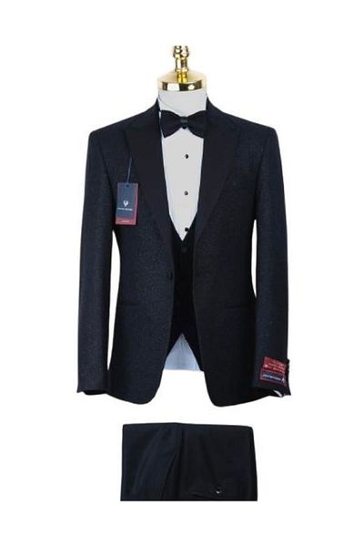 marco mılano Formal Suit, Slim Fit, 5 Pieces, Waist 1, Glitter Pattern