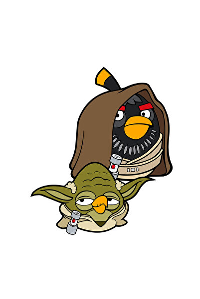 INOVATIX Set de 8 piese, autocolant Angry Birds Star Wars Yoda și Boom, INOVA...