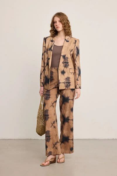 Gusto Butterfly Collection Linen Jacket - Mink